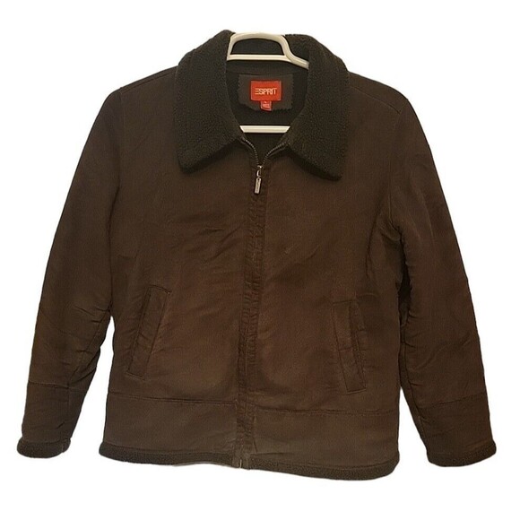 Esprit Jackets & Blazers - Womens Vintage Espirit Jacket Dark Brown 2 Pockets Sz Large